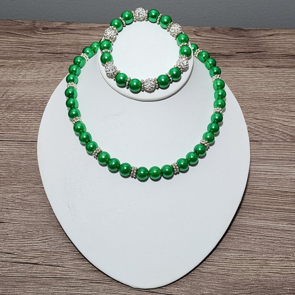 The Green Team Collection Custom Bracelet and Necklace Set